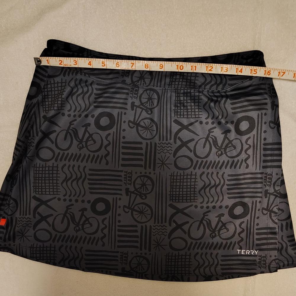Black Patterned Mini Skirt